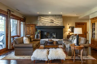 Hummingbird Living Room Area With A Fireplace