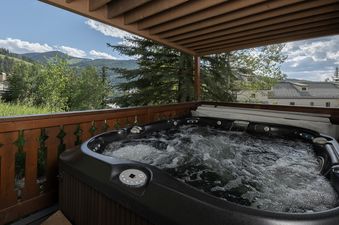 Private hot tub with views