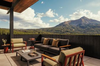 King suite terrace seating at One&Only Moonlight Basin
