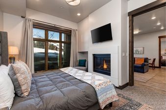 Master bedroom with king bed, ensuite bathroom