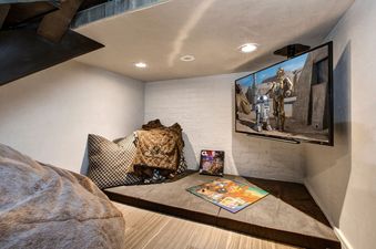 The entertainment area at Abode at Powder Watch is the perfect place to relax.