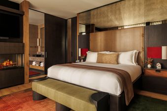 King suite bedroom at One&Only Moonlight Basin