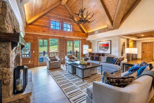Moss-and-Stone Fireplace