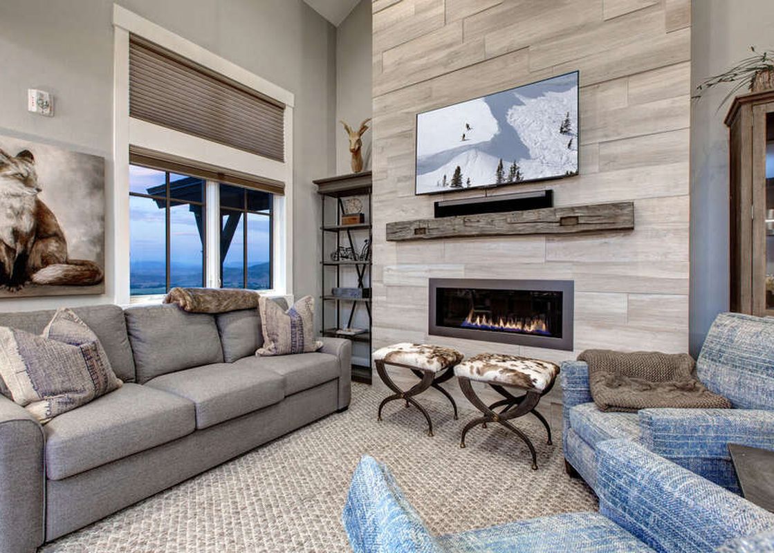 The inviting living area in Abode at Fairway Springs.
