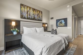 A bedroom inside Abode at Deer Valley East.