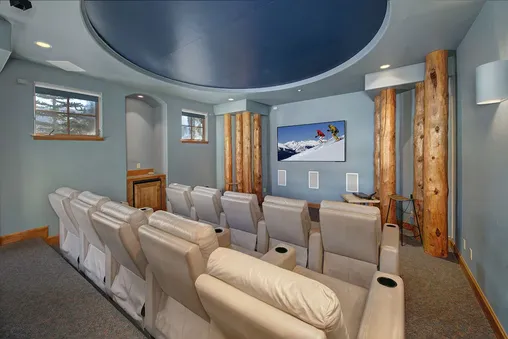 Theater Room with Stadium Steating