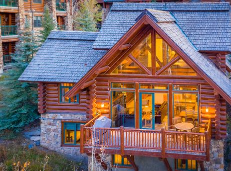 Mountain Lodge 6 Bedroom Luxury Cabin, with a view of the surrounding forest and mountains.