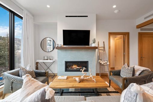 Fireplace in Living Room and Outdoor Firepit