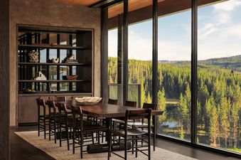 Wide view of the Big Sky Suite dining area