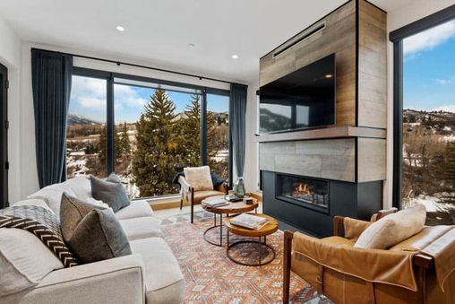 Fireplace in Living Room and Outdoor Firepit