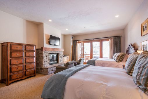 Fireplace in room