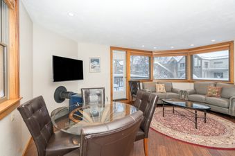 Living area in Plunge D with comfortable seating and views.