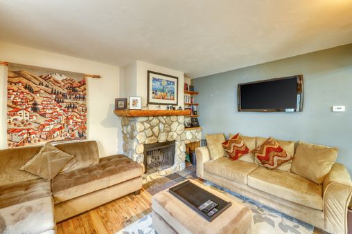 Wood-burning fireplace