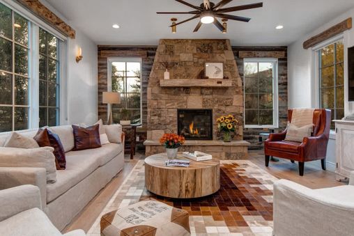 Flagstone Fireplace