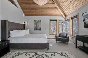 Bedroom featuring a plush bed and ample natural light at 2060 Solamere Drive.
