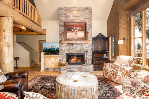 Stacked Stone Gas Fireplace