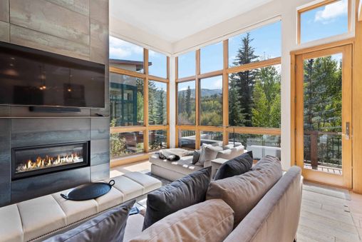 Fireplace in Living Room and Outdoor Firepit