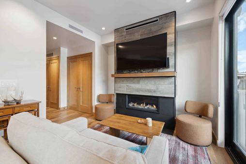 Fireplace in Living Room and Outdoor Firepit