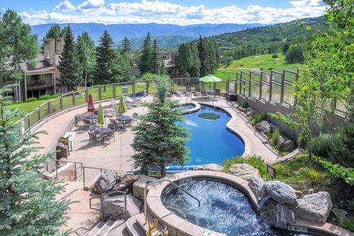 Pamper yourself in the slopeside hot tub or nearby steam room