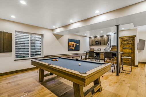Games Room with Pool Table and Shuffleboard