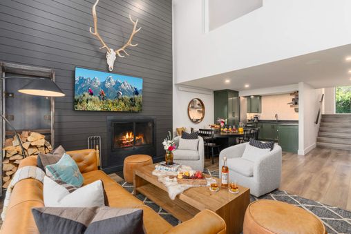 Charcoal Shiplap Fireplace