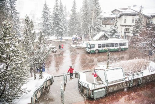 Catch the free intown shuttle to Golden Peak and Lionshead Village.