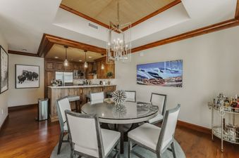 A stylish dining room showcases Eagles Nest at the Ritz-Carlton.