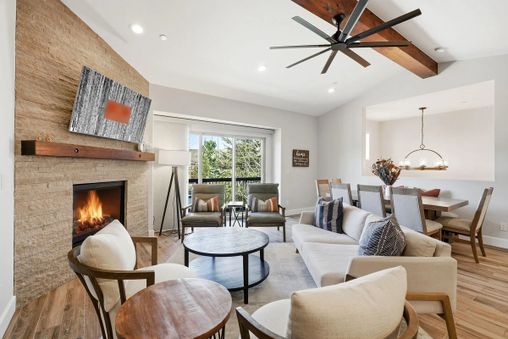 Modern Corner Fireplace