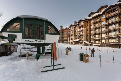 Steps away from the Silver Strike Express chairlift