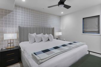 The bedroom in Boulder Creek 1072 is spacious and modern.