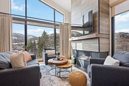 Fireplace in Living Room and Outdoor Firepit