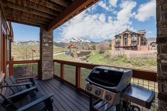 Private Deck with Ski Resort Views