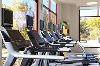 The Riverfront Townhome 13 gym features the latest equipment.