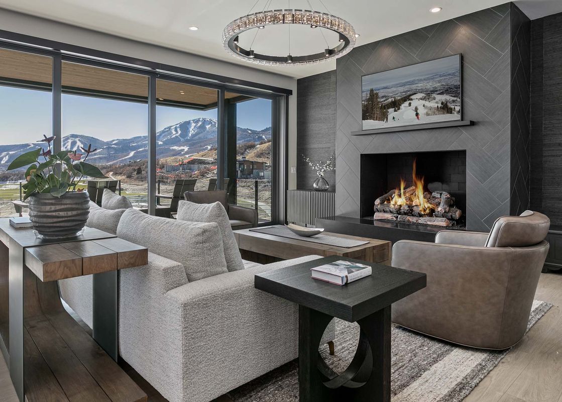Skyridge 1491 living room at Deer Valley Lodging