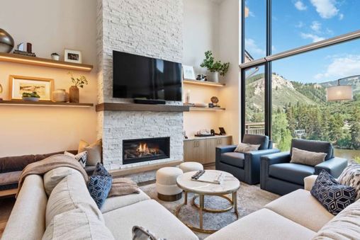 Living Room Fireplace and Outdoor Fire Pit