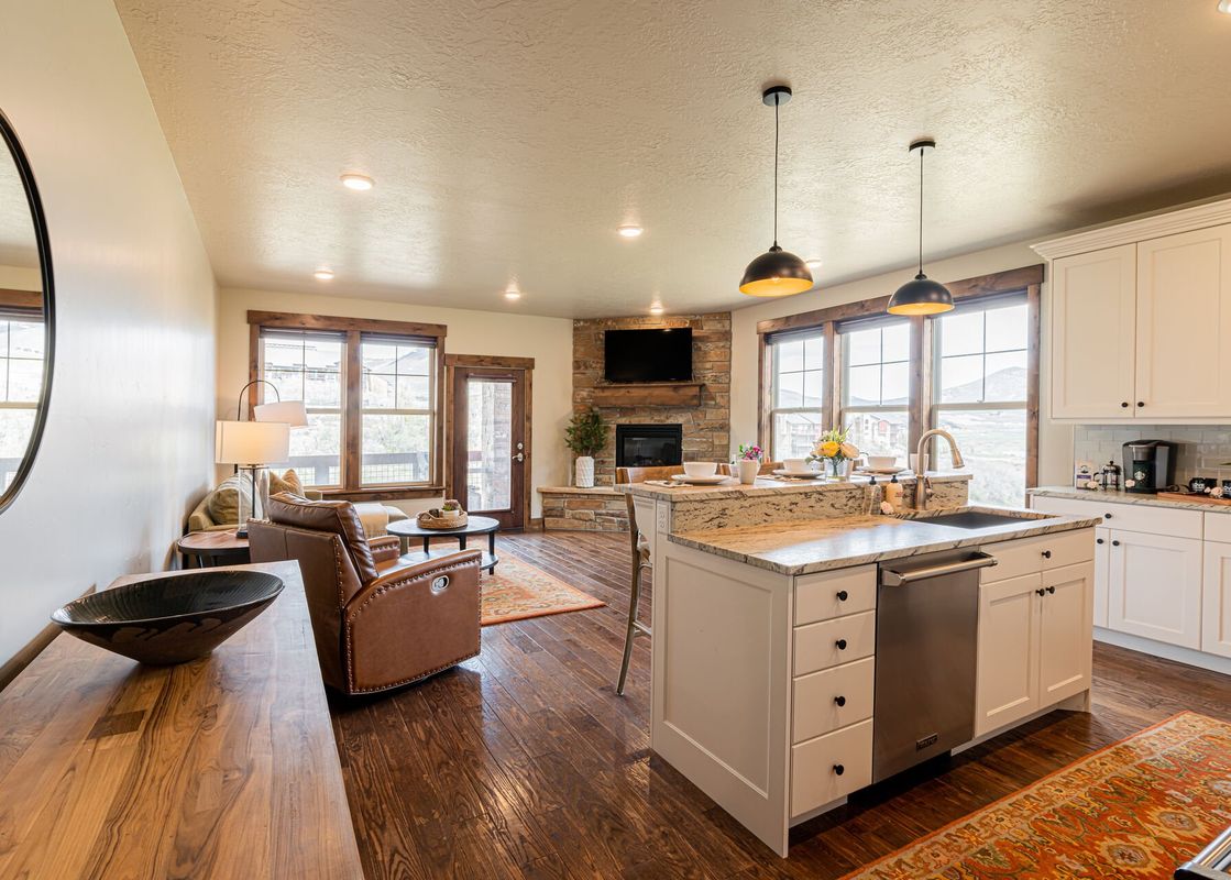 Great Room with a Smart TV and Gas Fireplace