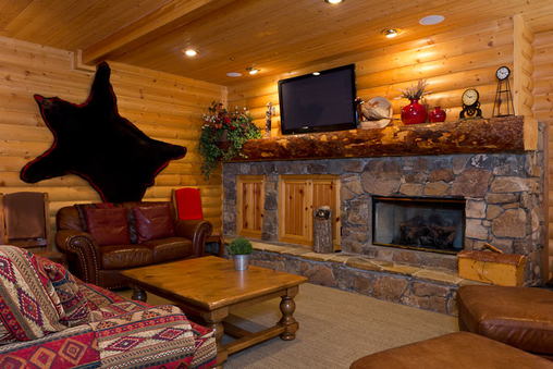 Fireplace in living room