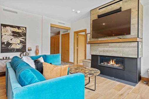 Fireplace in Living Room and Outdoor Firepit