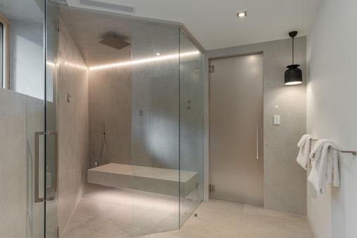 Unwind and relax after a day on the slopes in the home's private steam room, perfect for rejuvenating the whole family.
