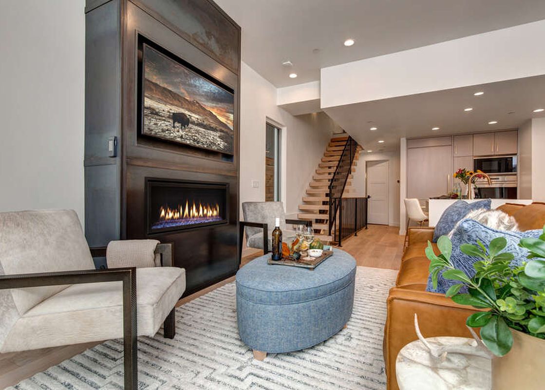 The lounge area in Abode on Cloud 9 is inviting and stylish.