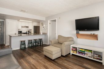 Living area inside Summit Unit 1103 featuring modern decor.