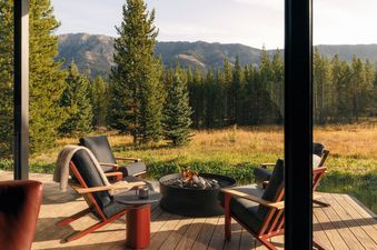 One&Only Moonlight Basin One-Bedroom Cabin 414 Living Area