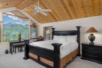 Comfortable bedroom with a view at Plaza at Granita Penthouse.