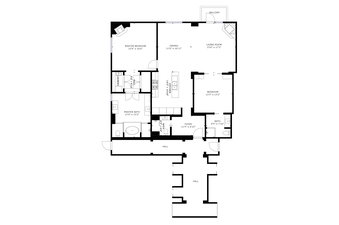 Floor plan of The Star Two Bedroom Residence.