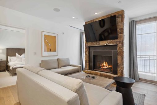 Custom stone gas fireplaces
