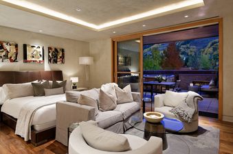The Mother Lode's living area and bedroom provide a cozy and inviting space.