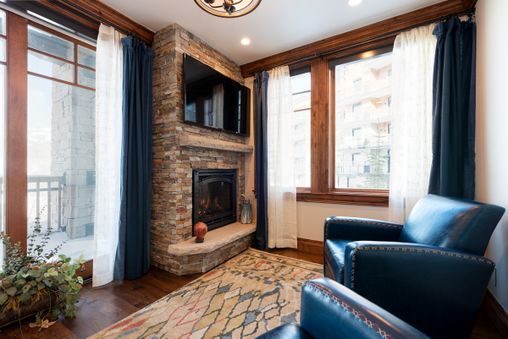 Fireplace in 201 Living Room