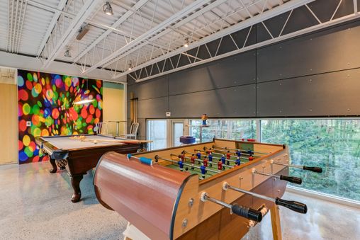 Games Room with Pool Table and Foosball