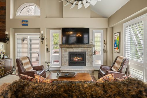 Fireplace in living room