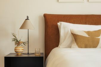 Private home bedroom three bedside detail